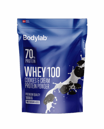 Whey 100 Proteinpulver Cookies & Cream 1kg - Bodylab Tilbud