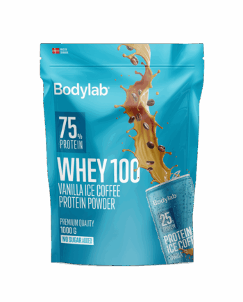 Whey 100 Proteinpulver Vanilje Iskaffe 1kg - Bodylab Tilbud