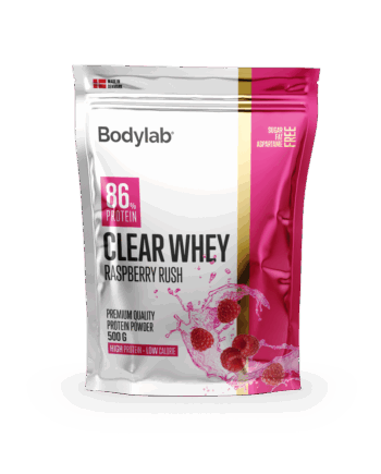 Clear Whey Raspberry Rush Proteinpulver 500g fra Bodylab