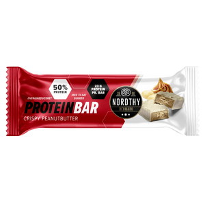 Proteinbar med Peanutbutter og Hvid Chokolade - Nordthy