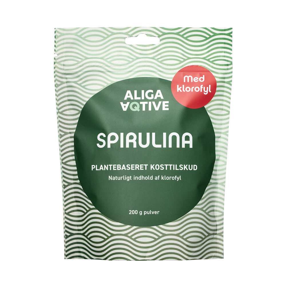 Spirulina Pulver 200g fra Aliga Aqtive – Sundhedstilbud!