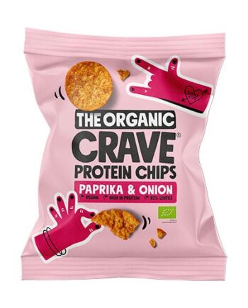 Økologiske Veganske Protein Chips med Paprika & Løg