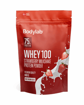 Whey 100 Proteinpulver - Jordbær Milkshake fra Bodylab