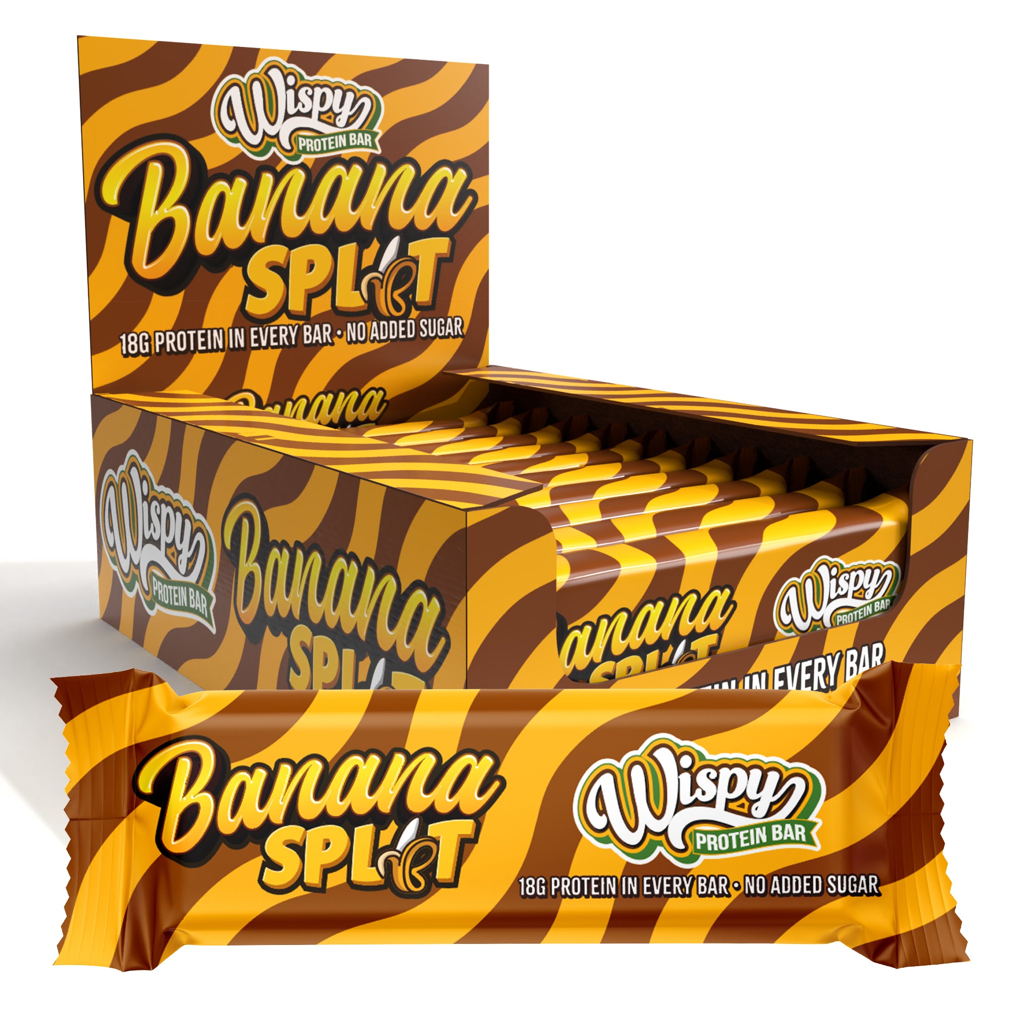Proteinbar med Banan Split - 10 stk. 55g - Lækker Snack!