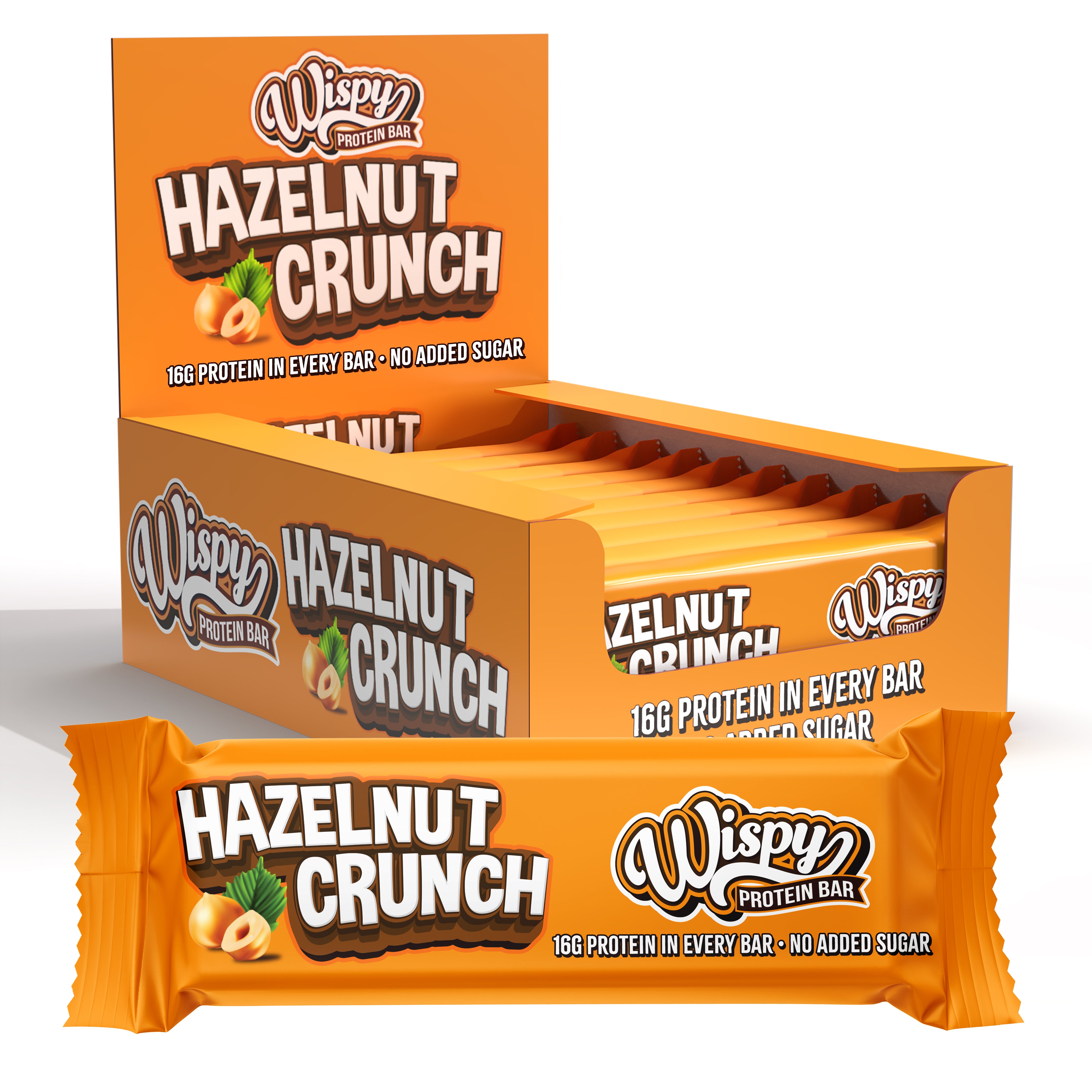 Proteinbar Hazelnød Crunch 10x 55g - Verdens bedste proteinbar!