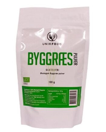 Økologisk Byggræs Pulver 100 Gram – Sundhedsboost til Smoothie