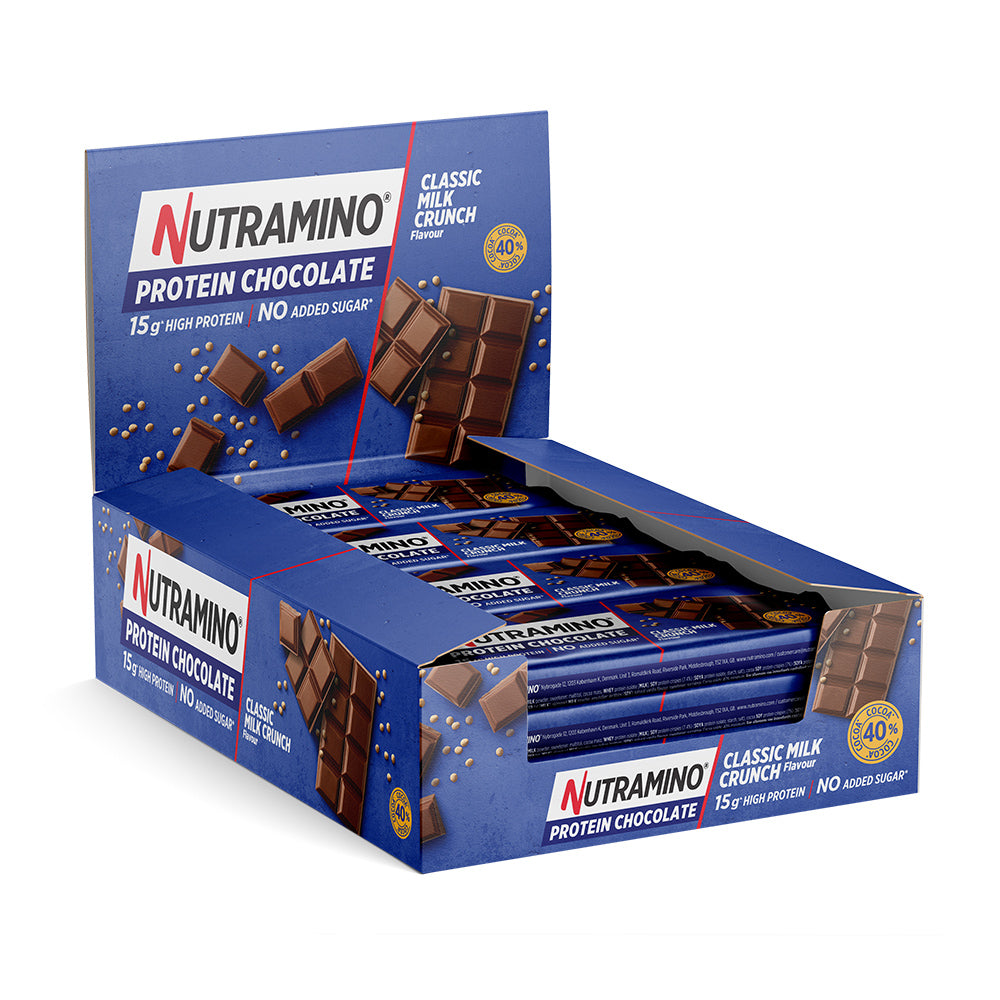 Klassisk Mælkechokolade Proteinbar 10x50g - Høj Proteinindhold