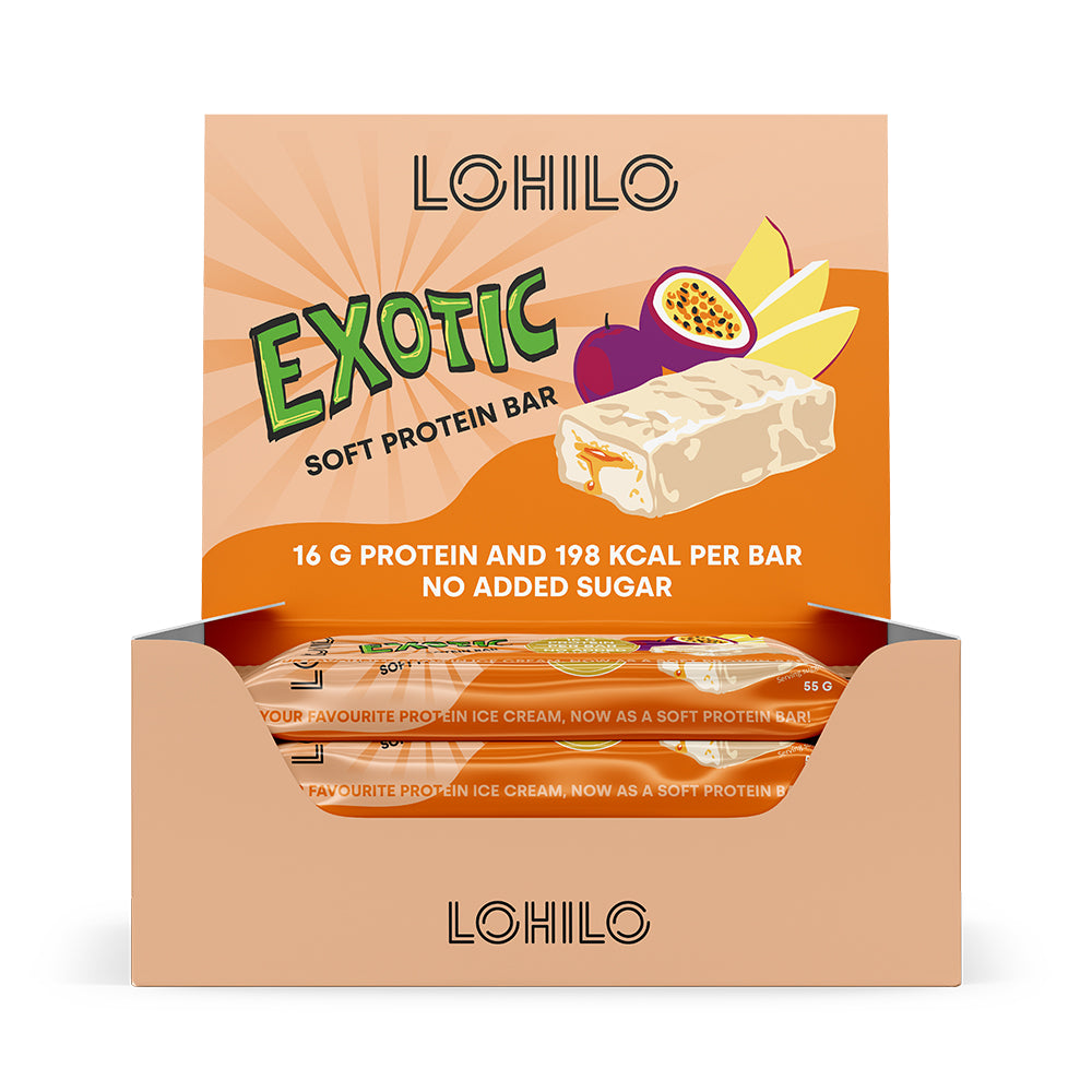 Lohilo Proteinbar Exotic 12x 55g - Sund Snack!