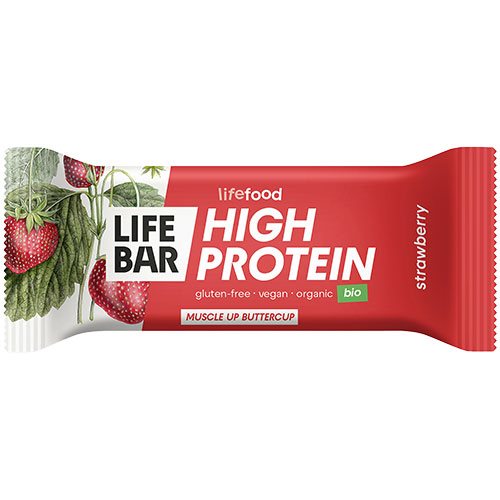 Økologisk Lifebar Proteinbar med Jordbærsmag - Vegansk Snack