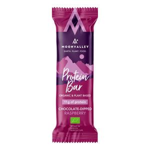MoonValley Proteinbar Chokolade og Hindbær - Vegansk Snack