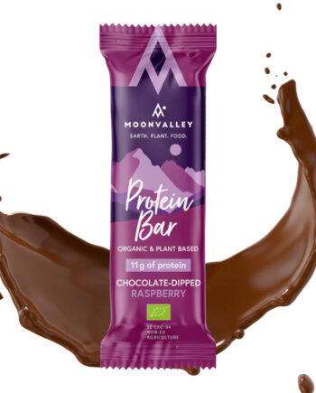Økologisk Proteinbar med Chokolade og Hindbær - Moonvalley