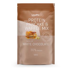 Linuspro Proteinpandekage- og vaffelmix med hvid chokolade