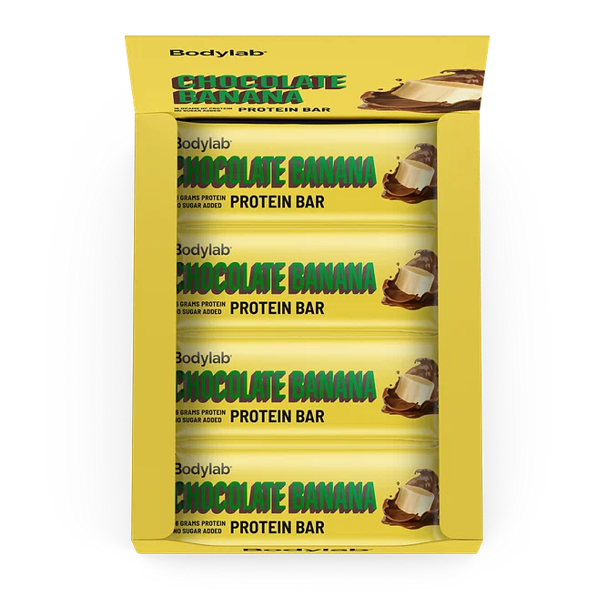 Proteinbar Chokolade Banan 12x55g - Lækker Snack!