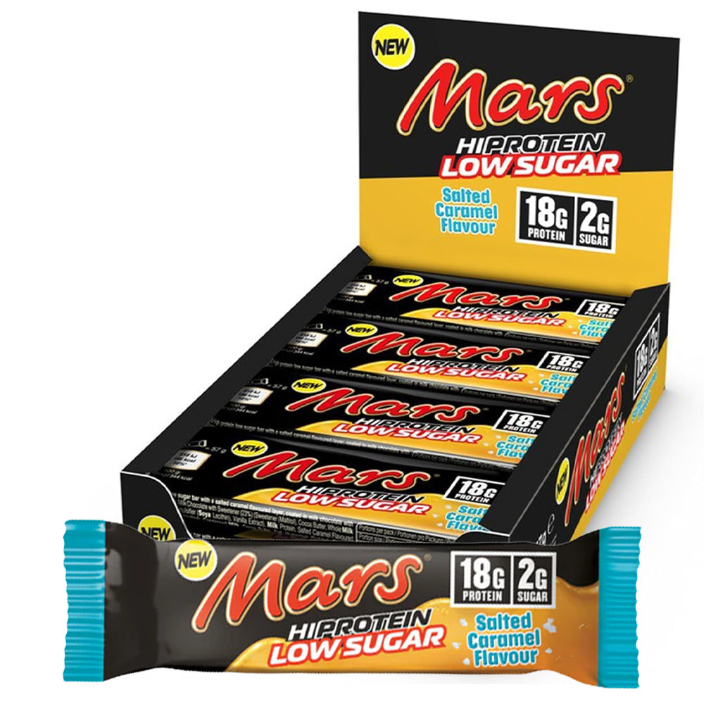 Mars Proteinbar Lavt Sukker Saltet Karamel 12x 57g - Tilbud!