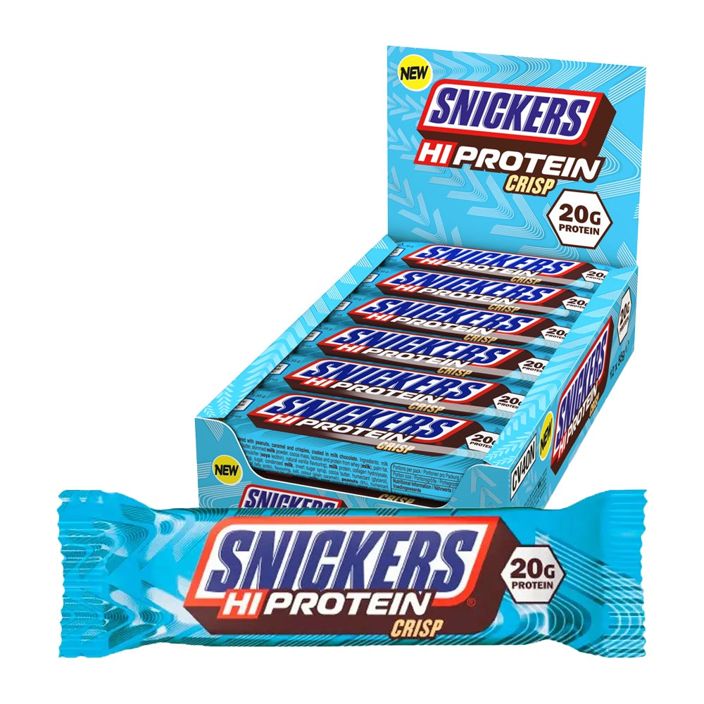 Snickers Proteinbar Crisp 12x55g - Smagfuld Protein Snack