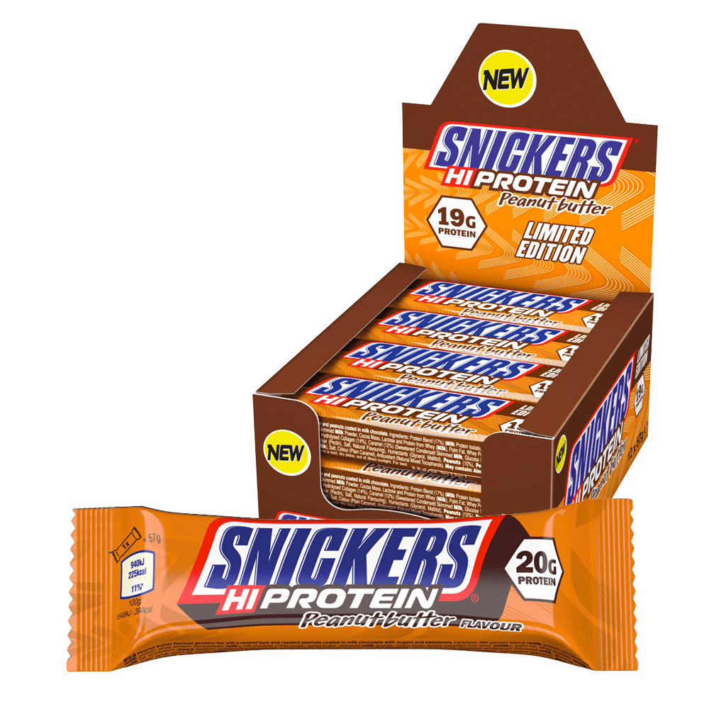 Snickers Proteinbar Peanut Butter 12x57g - Uimodståelig!