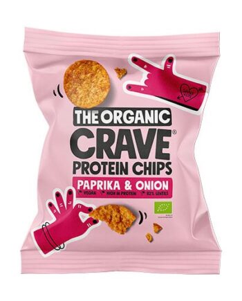 Økologiske Veganske Protein Chips med Paprika & Løg