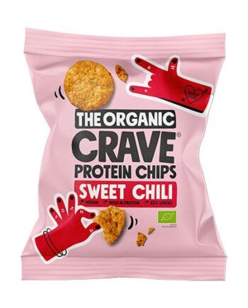 Økologiske Veganske Protein Chips Sweet Chili - Lækker Snack