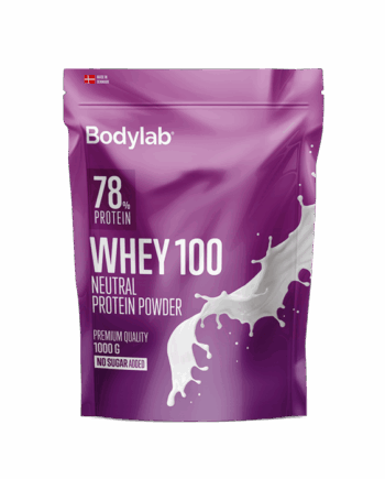 Whey 100 Proteinpulver Neutral 1 kg fra Bodylab - Tilbud!