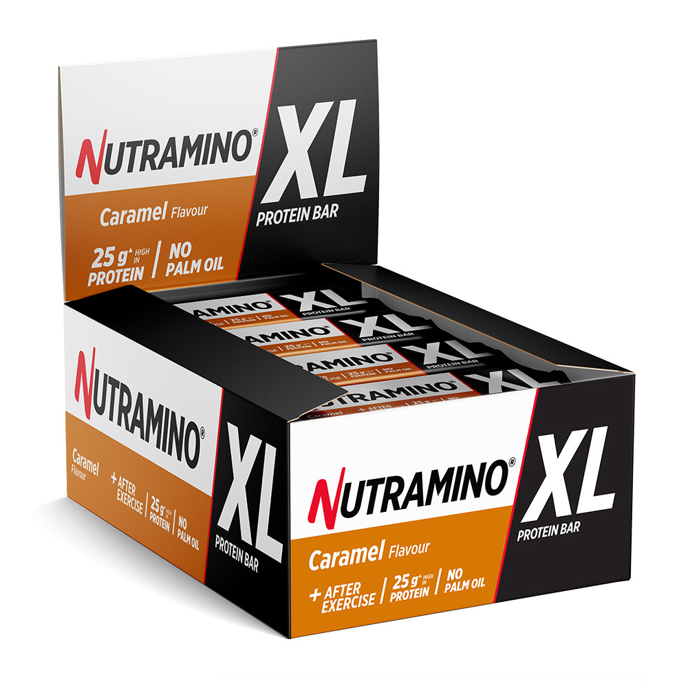 Nutramino XL Proteinbar - Karamel 16x74g Tilbud!