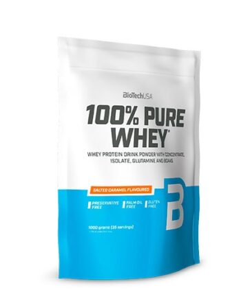 100 Pure Whey Protein Pulver Salted Caramel 454 Gram Biotechusa Sneaker
