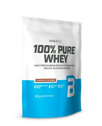 100 Pure Whey Protein Pulver Chocolate 454 Gram Biotechusa Sneaker