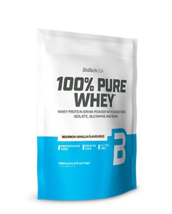 100% Ren Whey Proteinpulver Vanilje 454g - Biotech USA
