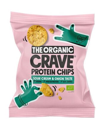 Veganske Protein Chips med Sour Cream og Løg - Økologisk